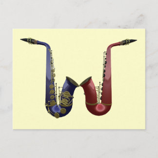 Twee saxes Briefkaart