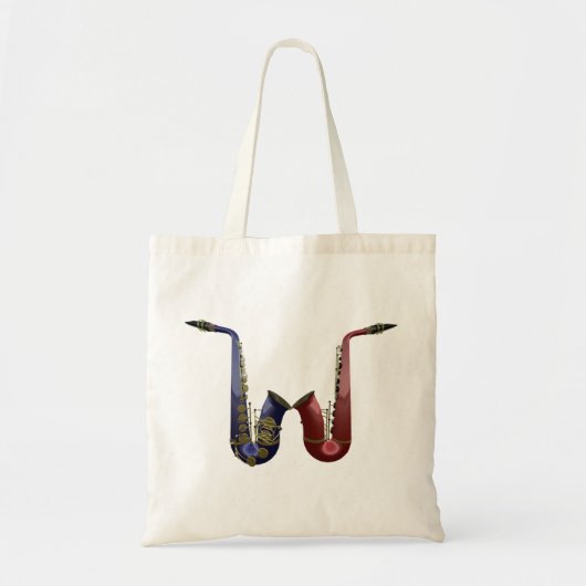 Twee saxophones Canvas tas (Voorkant)