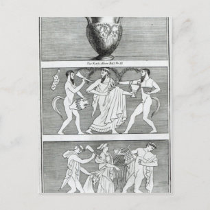 Twee Scènes van een Vaas Etruscan Briefkaart