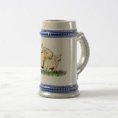 twee schapen bier stein bierpul (Voorkant rechts)
