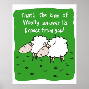 Twee schapen die in een veld kletsen poster