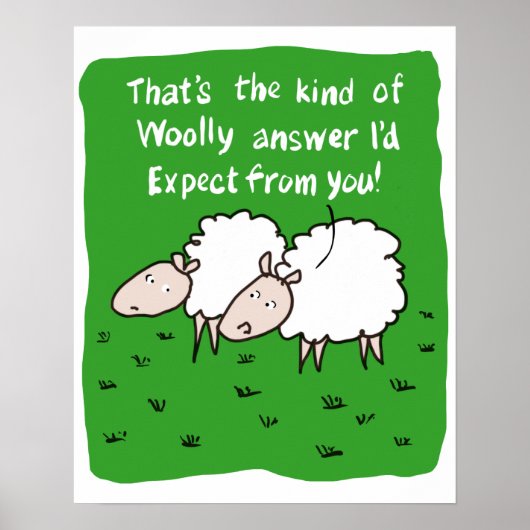Twee schapen die in een veld kletsen poster (Voorkant)