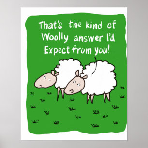 Twee schapen die in een veld kletsen poster