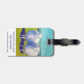 Twee schapen in het veld bagagelabel (Achterkant horizontaal)