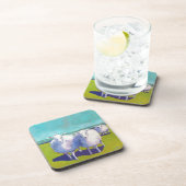 Twee schapen in het veld bier onderzetter (Rechterzijde)