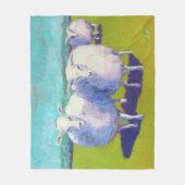 Twee schapen in het veld fleece deken (Voorkant)