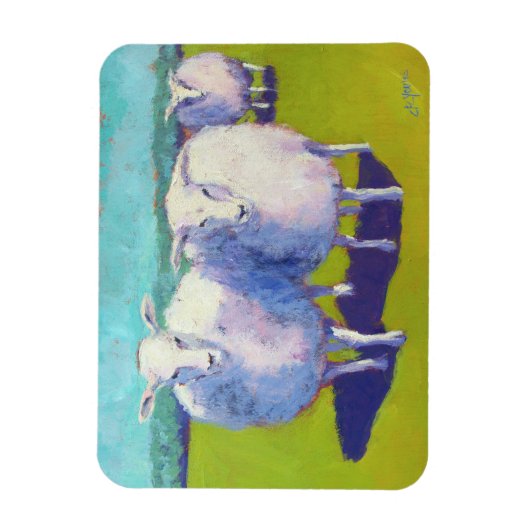 Twee schapen in het veld magneet (Verticaal)