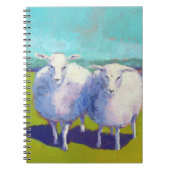 Twee schapen in het veld notitieboek (Voorkant)