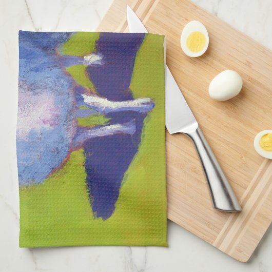 Twee schapen in het veld theedoek (Quarter Fold)