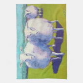 Twee schapen in het veld theedoek (Verticaal)