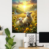 Twee schapen poster (Thuiskantoor)