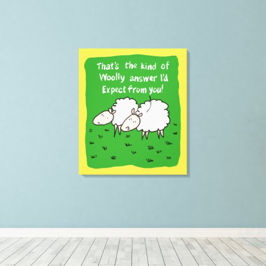 Twee schapenvlees in een veld canvas afdruk (Insitu (Houten vloer))