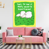 Twee schapenvlees in een veld canvas afdruk (Insitu (Woonkamer))