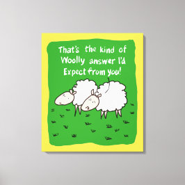 Twee schapenvlees in een veld canvas afdruk