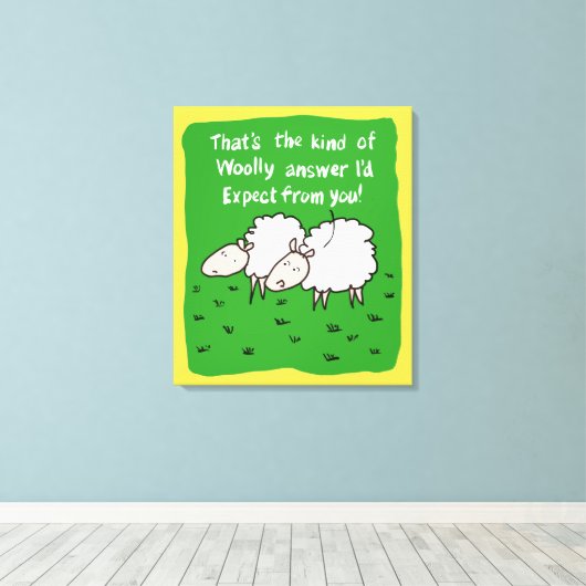 Twee schapenvlees in een veld canvas afdruk (Insitu (Houten vloer))