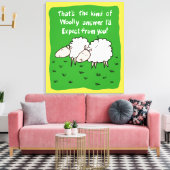 Twee schapenvlees in een veld canvas afdruk (Insitu (Woonkamer))