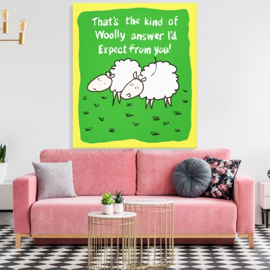 Twee schapenvlees in een veld canvas afdruk (Insitu (Woonkamer))