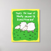 Twee schapenvlees in een veld canvas afdruk (Voorkant)