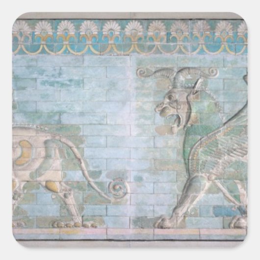 Twee scharnierende Griffins uit het paleis van Vierkante Sticker (Voorkant)