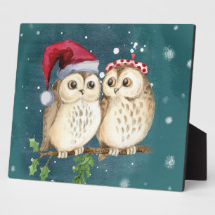 Twee schattig getrokken Eigenaars Fotoplaat
