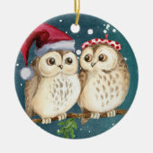 Twee schattig getrokken Eigenaars Keramisch Ornament (Voorkant)