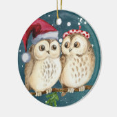 Twee schattig getrokken Eigenaars Keramisch Ornament (Links)