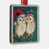 Twee schattig getrokken Eigenaars Metalen Ornament (Rechts)