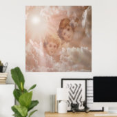 Twee Schattige Angels Poster (Thuiskantoor)