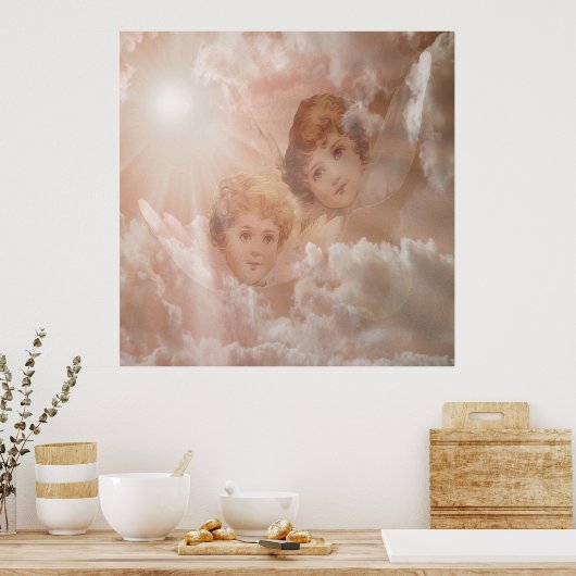 Twee Schattige Angels Poster (Keuken)