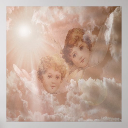 Twee Schattige Angels Poster (Voorkant)