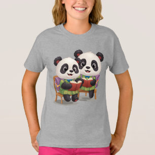 Twee Schattige beer leesboek T-shirt