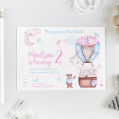 Twee schattige dieren ballon grillige verjaardag kaart