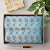 Twee Schattige Dinosauriërs Tissuepapier (Geschenk)