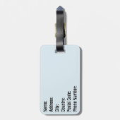 Twee schattige dolfijnen bagagelabel (Achterkant verticaal)