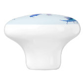 Twee schattige dolfijnen keramische knop (Zijkant)