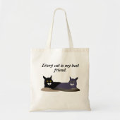 Twee schattige donkere katten tote bag (Voorkant)