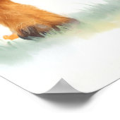 Twee schattige Highland koeien die elkaar omhelzen Poster (Hoek)