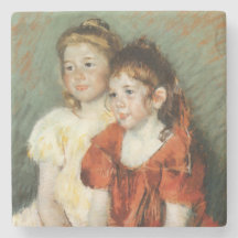 Twee schattige jonge meisjes (door Mary Cassatt)