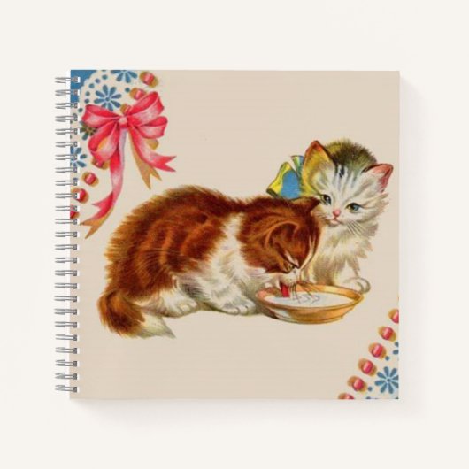 twee schattige kittens afdrukken notitieboek (Voorkant)