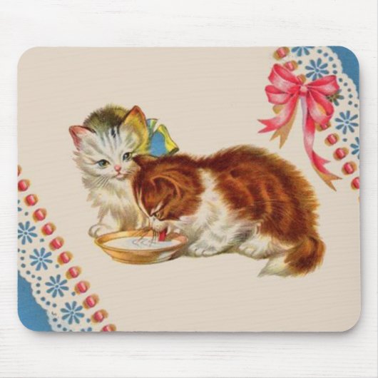 twee schattige kittens muismat (Voorkant)