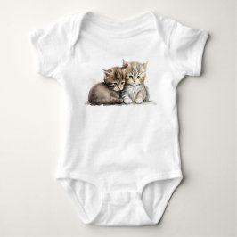 Twee Schattige Kittens Romper