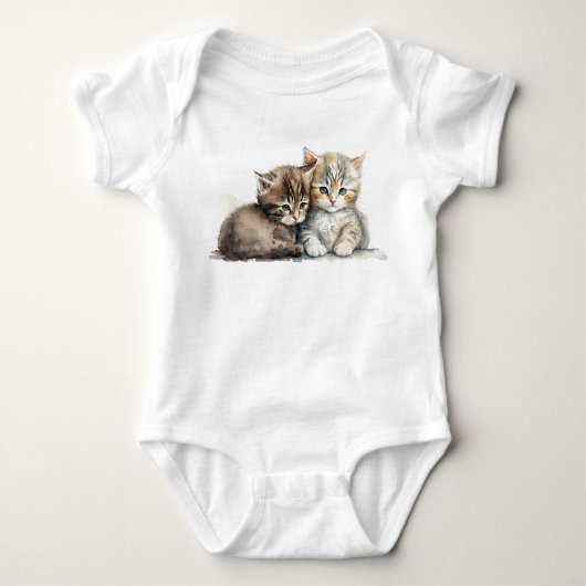 Twee Schattige Kittens Romper (Voorkant)