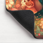 Twee schattige kleine elven onder paddenstoelen Kl Muismat (Hoek)