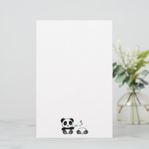 Twee schattige kleine panda's briefpapier