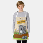 Twee schattige koala's die op een boomstam zitten schort (Gedragen)