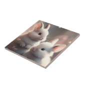 Twee schattige konijnen met sakura Ceramic Tegel Tegeltje (Zijkant)