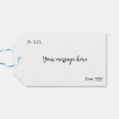 Twee schattige konijnen met sakura Gift Label Cadeaulabel (Achterkant Horizontaal)