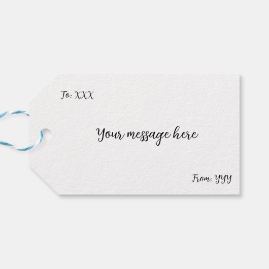 Twee schattige konijnen met sakura Gift Label Cadeaulabel (Achterkant Horizontaal)