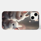 Twee schattige konijnen met sakura iPhone 14 hoesj Case-Mate iPhone Case (Achterkant (horizontaal))