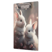 Twee schattige konijnen met sakura klembord (Links)
